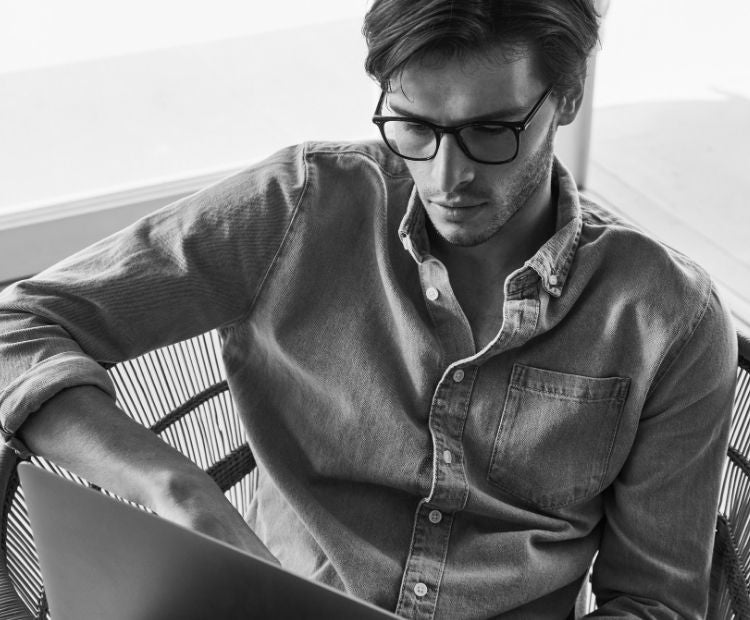 Digital eye strain Baxter Blue Glasses