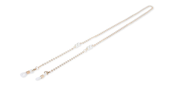 Chloe - Gold Chain-Ivory White Beads